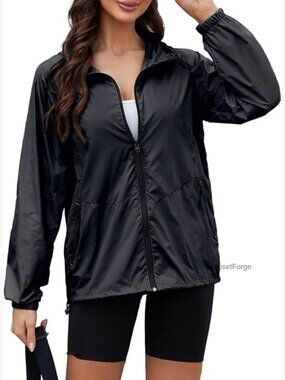 Women's Lightweight Packable Rain Jacket Waterproof Windbreaker Travel Hooded